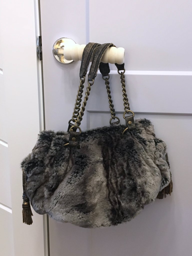 Lollipops Paris Boutique Vintage Faux Fur Purse Y2k Style Rare Find